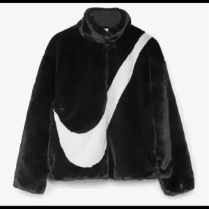 NIKE Oversized Fur Coat